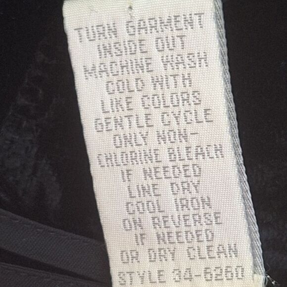 J. Jill Black Velvet Embroidered Wide Leg Pants size 12 Pockets Zip Fly Trousers - Picture 16 of 16